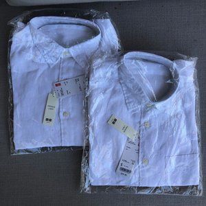 x2 Uniqlo Premium Linen Long Sleeve Button Down